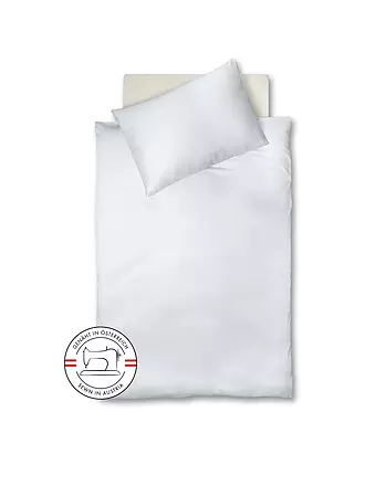 FLEURESSE | Satin-Bettwäsche "Royal" 70x90cm/140x220cm | hellgrau